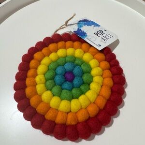 Colorful Rainbow Felt‎ Trivet
